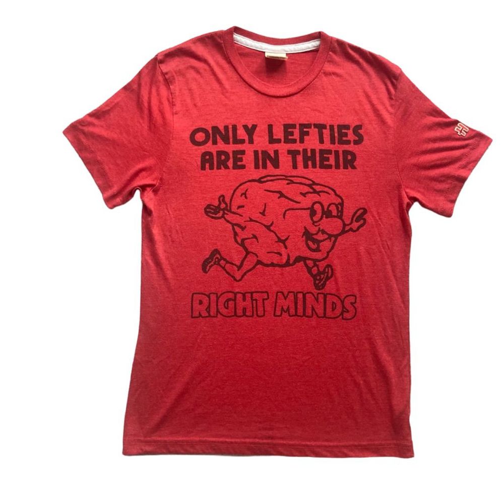 HOMAGE Lefties Unisex Red T-Shirt, XS